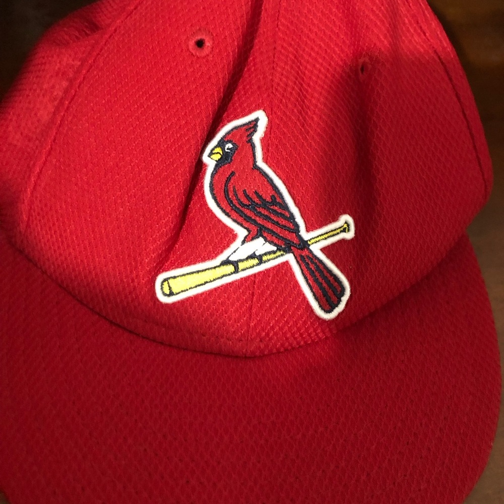 9fifty Red and Gray Fitted Baseball Cap